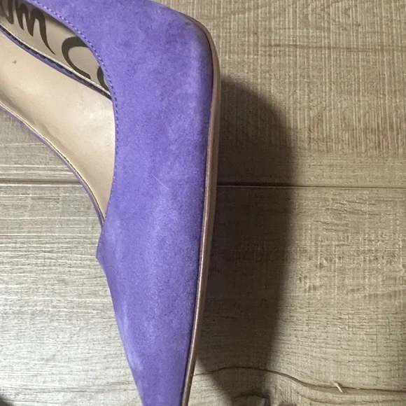 Sam Edelman Lavender Suede Pointed-Toe Stiletto Pumps - Picture 11 of 16